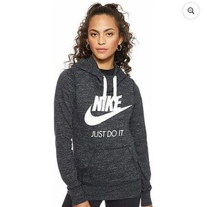 Nike Women's Size Small Vintage Carbon Heather Sail Hoodie (823701-091)